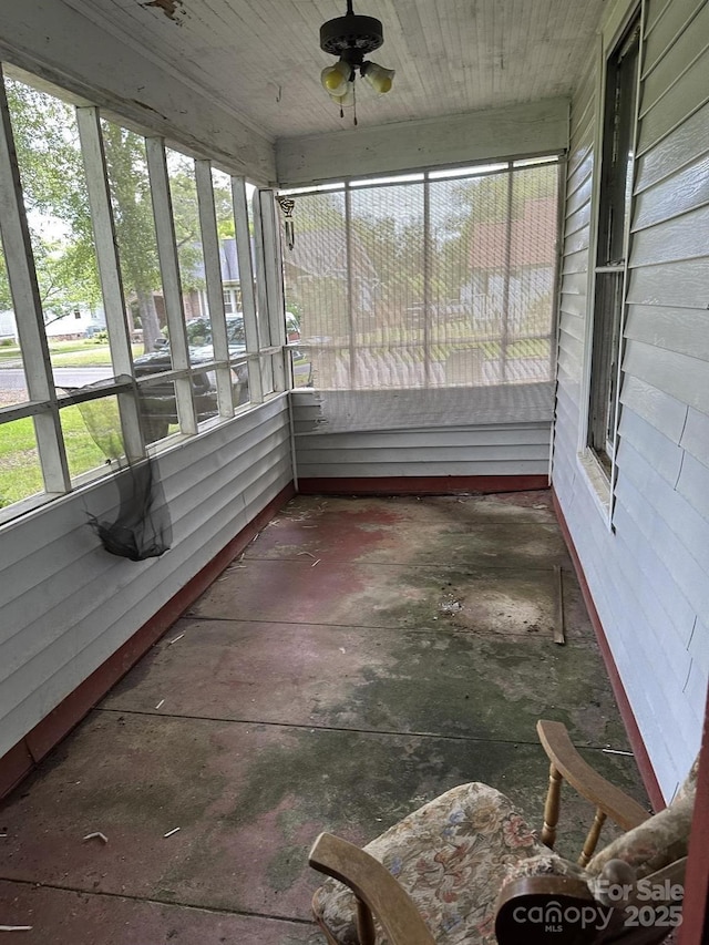 118 Hemphill Ave, Chester, SC 29706 - unfurnished sunroom with healthy amount of natural light and a ceiling fan