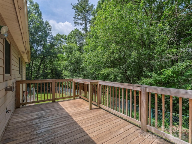 623 Nellie John Dr, Clyde, NC 28721 - view of wooden terrace