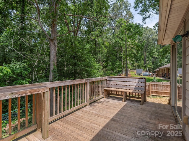 623 Nellie John Dr, Clyde, NC 28721 - view of wooden terrace