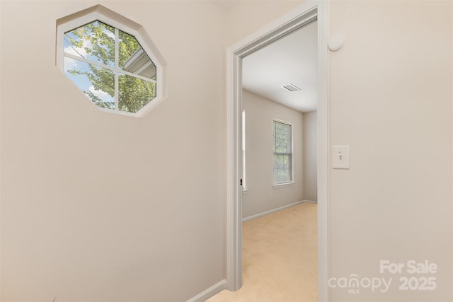 5307 Ayers Orchard Way, Charlotte, NC 28227 - hall featuring baseboards and light colored carpet