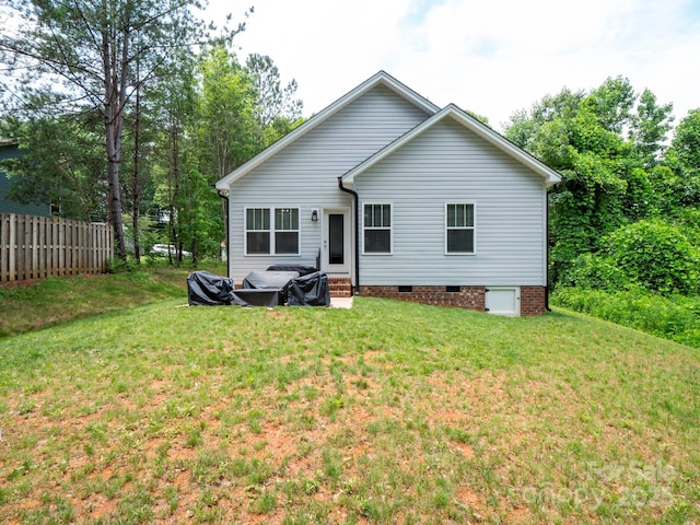 720 4th St, Stanley, NC 28164 - back of house featuring crawl space and entry steps