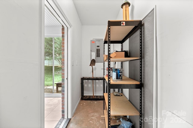 104 Mooreland Dr NE, Conover, NC 28613 - doorway featuring electric panel and concrete floors