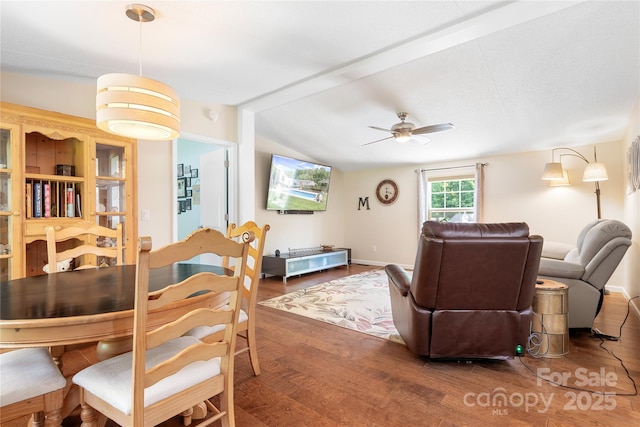 1489 L R Schronce Ln, Iron Station, NC 28080 - dining room with wood finished floors and ceiling fan