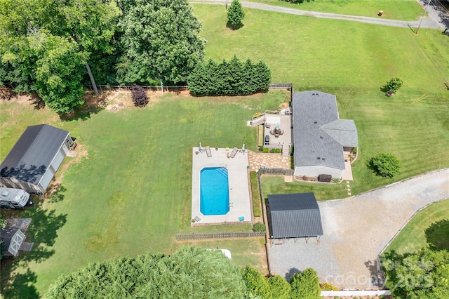 1489 L R Schronce Ln, Iron Station, NC 28080 - bird's eye view of a pool area