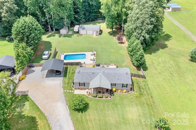 1489 L R Schronce Ln, Iron Station, NC 28080 - view of subject property with a pool