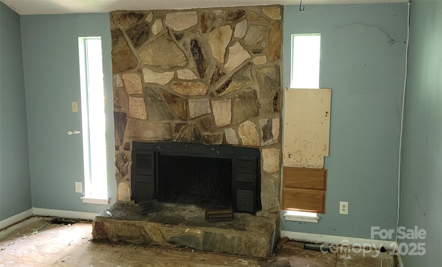 7705 Stone Canyon Ln, Charlotte, NC 28227 - detailed view of a stone fireplace