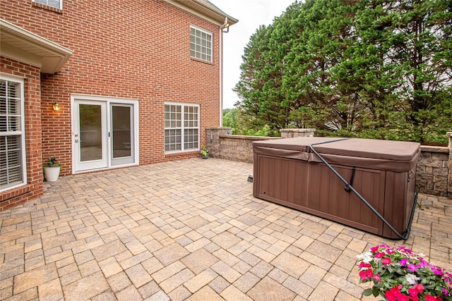 2019 Heirloom Ct, Matthews, NC 28104 - view of patio with a hot tub