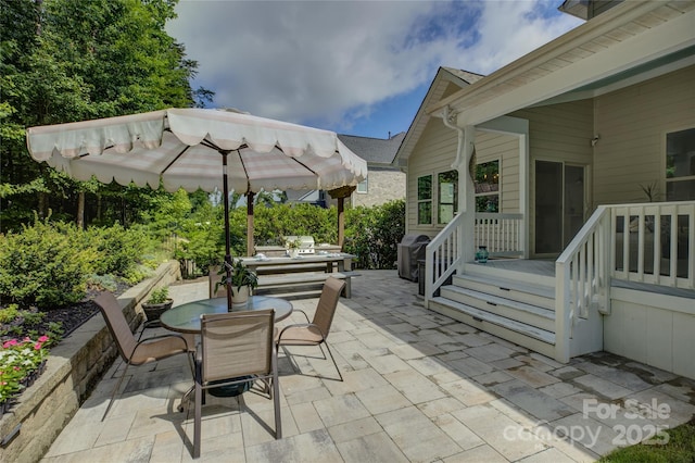 17537 Caddy Ct, Charlotte, NC 28278 - view of patio with outdoor dining area and a grill