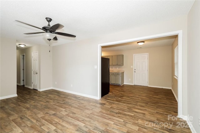201 Killian Cir, Clover, SC 29710 - unfurnished living room featuring wood finished floors and a ceiling fan
