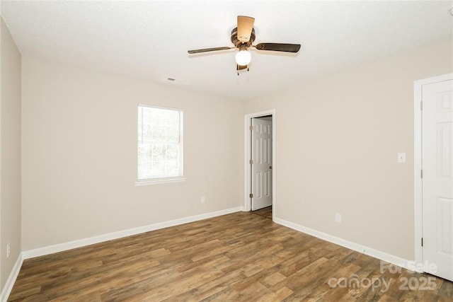 201 Killian Cir, Clover, SC 29710 - spare room featuring wood finished floors and ceiling fan