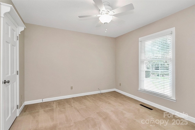 3304 Chilham Pl, Charlotte, NC 28226 - empty room featuring ceiling fan and light colored carpet