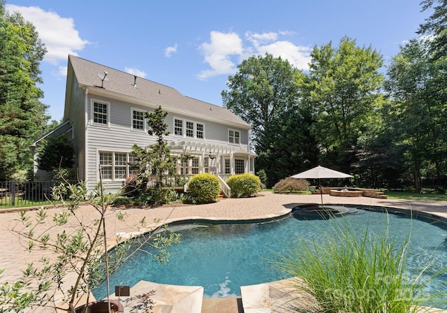 4536 Rustling Woods Dr, Denver, NC 28037 - view of pool with a pergola and a patio area
