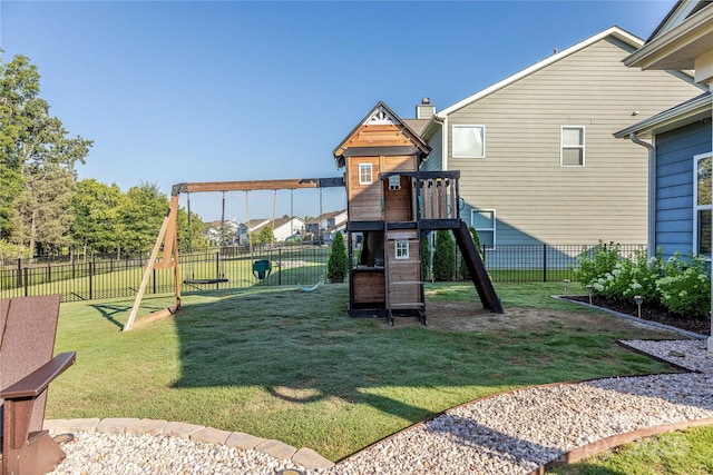 4113 Bent Green Ln, Monroe, NC 28112 - view of jungle gym featuring a fenced backyard