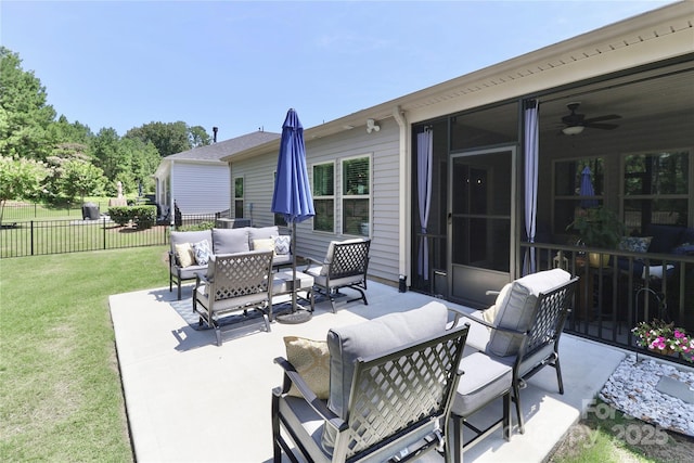 9541 Festival Way, Charlotte, NC 28215 - view of patio / terrace with an outdoor living space