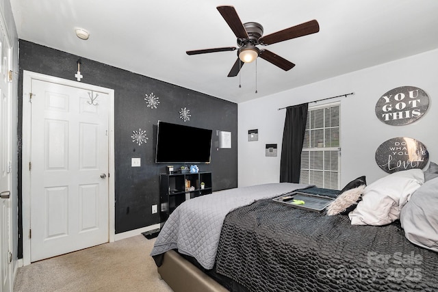 704 Willow Rd, Salisbury, NC 28147 - carpeted bedroom featuring a ceiling fan and baseboards