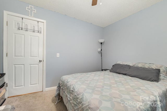 704 Willow Rd, Salisbury, NC 28147 - carpeted bedroom featuring a ceiling fan and a textured ceiling