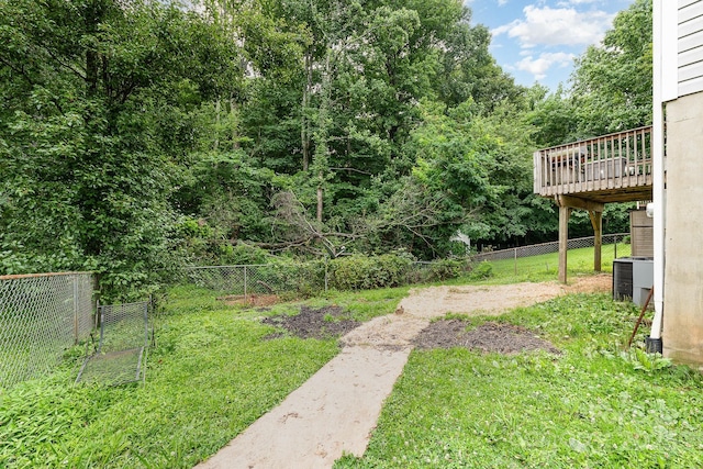 704 Willow Rd, Salisbury, NC 28147 - fenced backyard featuring a wooden deck