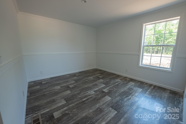 1853 Hill River Rd Unit 1, Hiddenite, NC 28636 - unfurnished room featuring dark wood-style floors and crown molding