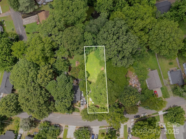 822 Cantwell St, Charlotte, NC 28208 - aerial view of property's location with property parcel outlined