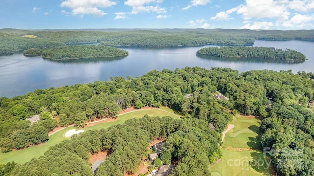 177 Yadkin Falls Rd, New London, NC 28127 - aerial view of property's location featuring a nearby body of water and a golf club