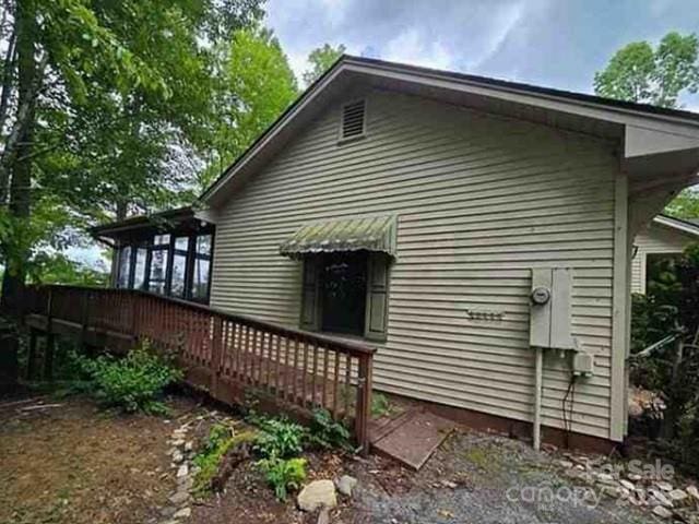 300 Serenity Trl, Rosman, NC 28772 - back of house featuring a deck