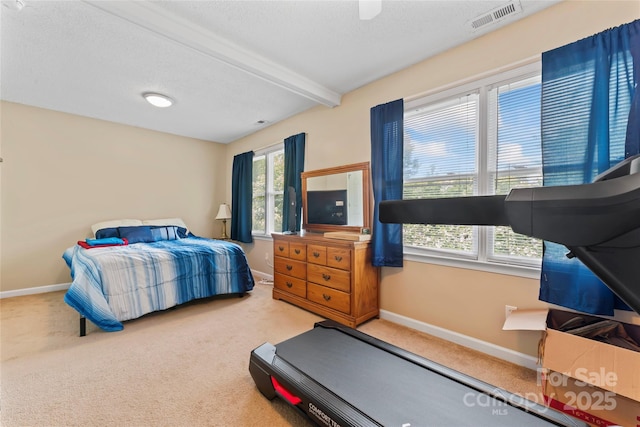 1609 Begonia Way, Rock Hill, SC 29732 - carpeted bedroom with multiple windows and beam ceiling