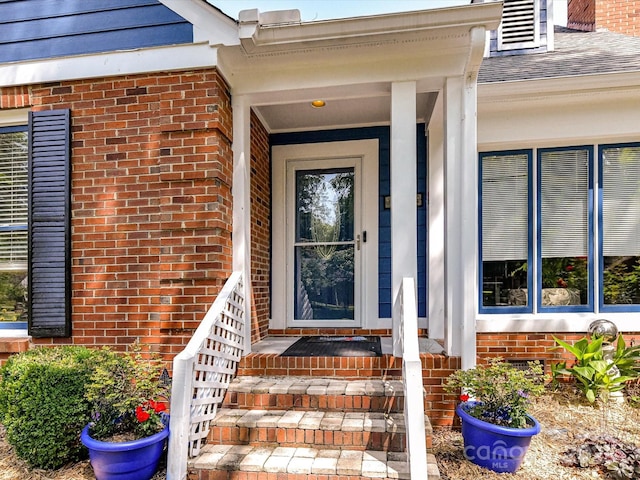 7139 Powder Mill Pl, Charlotte, NC 28277 - property entrance featuring brick siding