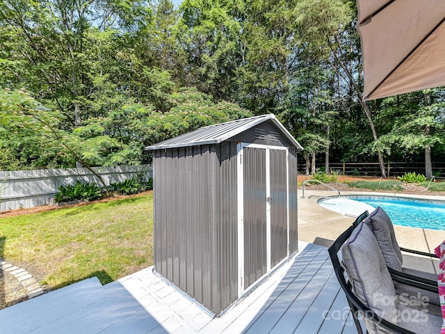 7139 Powder Mill Pl, Charlotte, NC 28277 - wooden deck with a fenced backyard and a shed