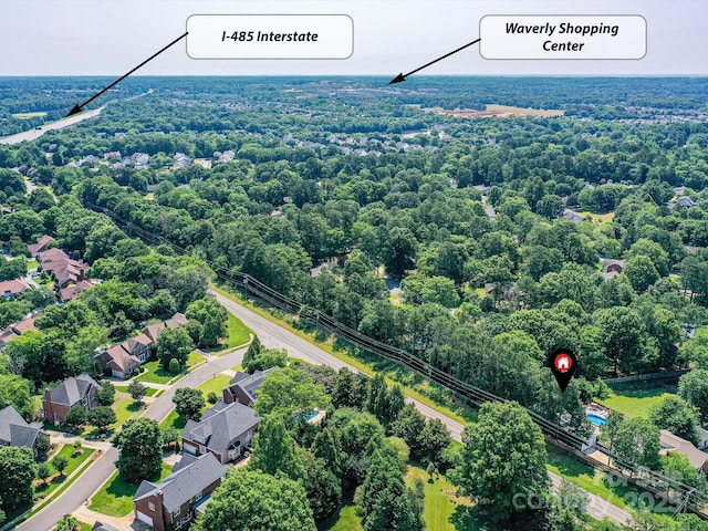 7139 Powder Mill Pl, Charlotte, NC 28277 - drone / aerial view of a heavily wooded area