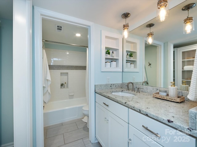 1708 Roxborough Rd Unit C, Charlotte, NC 28211 - bathroom featuring vanity, shower / tub combination, and tile patterned floors
