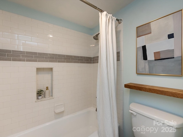 1708 Roxborough Rd Unit C, Charlotte, NC 28211 - bathroom featuring shower / tub combo and toilet