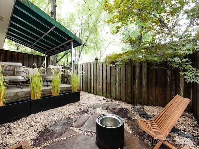1708 Roxborough Rd Unit C, Charlotte, NC 28211 - fenced backyard featuring a patio area