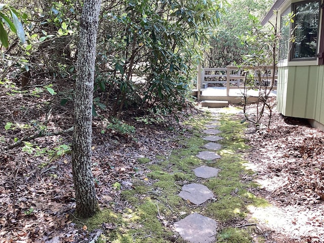 31 Rhododendron Rd, Black Mountain, NC 28711 - view of yard with a wooden deck