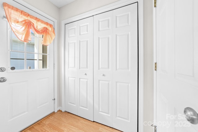 611 Church St, Belmont, NC 28012 - doorway to outside featuring light wood finished floors