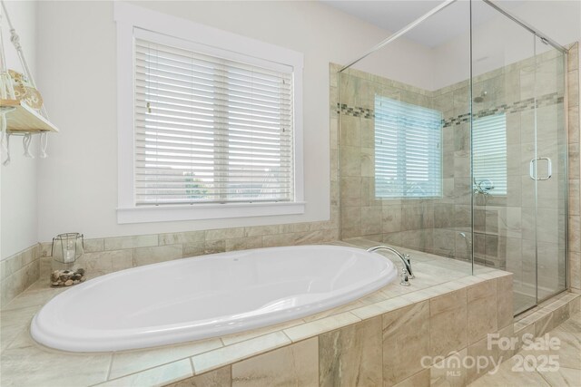 11806 Stirling Field Dr, Pineville, NC 28134 - full bath with a garden tub and a stall shower