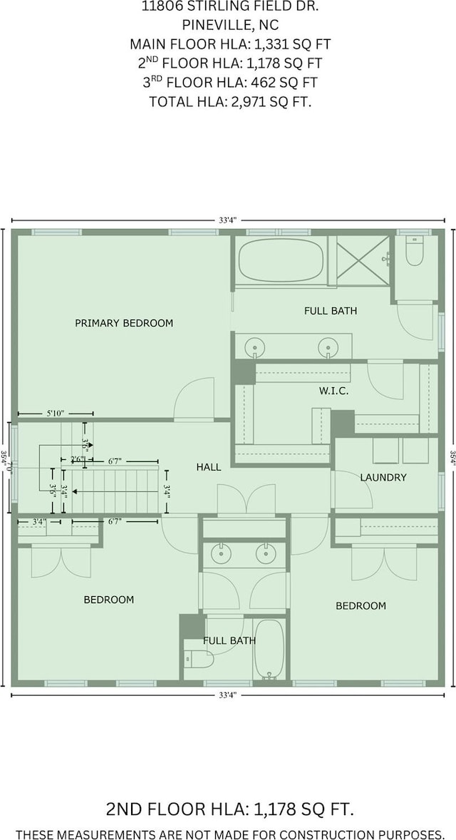 11806 Stirling Field Dr, Pineville, NC 28134 - view of room layout