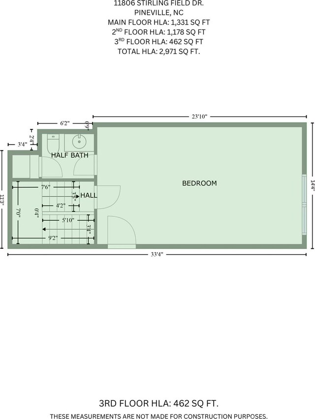11806 Stirling Field Dr, Pineville, NC 28134 - view of floor plan / room layout
