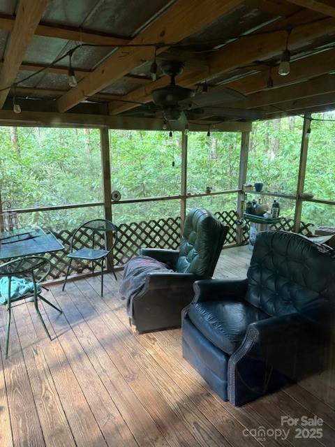 63 Apple Bee Rd, Brevard, NC 28712 - deck featuring ceiling fan