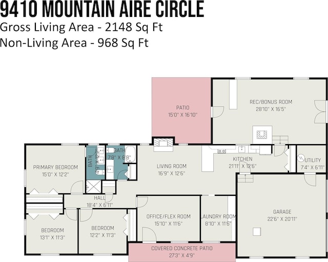9410 Mountain Aire Cir, Charlotte, NC 28214 - view of home floor plan