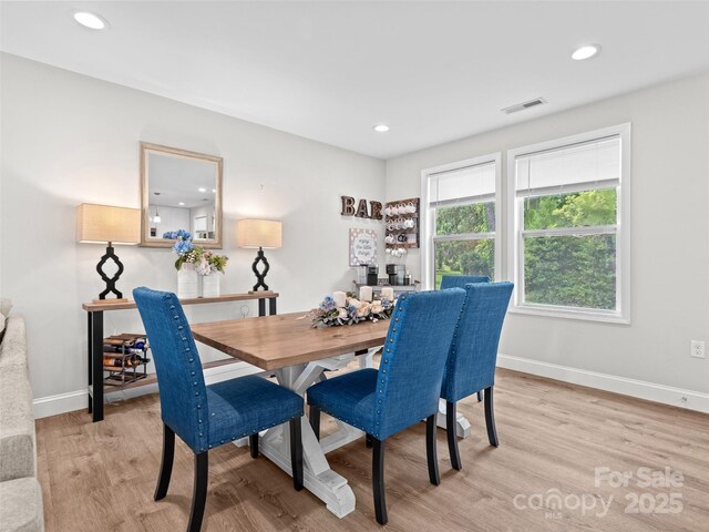 21 Brown Trout Trl, Candler, NC 28715 - dining room with light wood-type flooring and recessed lighting