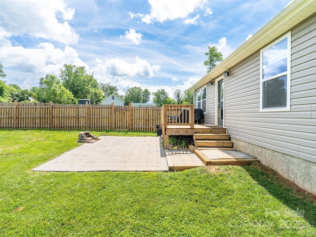 21 Brown Trout Trl, Candler, NC 28715 - view of yard featuring a patio area and a deck