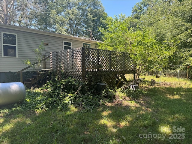 107 Round Pond Rd, Rutherfordton, NC 28139 - view of yard featuring stairs and a wooden deck