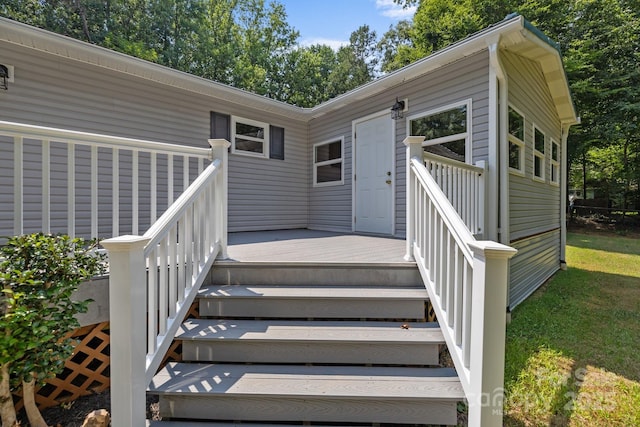 7011 S Providence Rd, Waxhaw, NC 28173 - entrance to property featuring a wooden deck