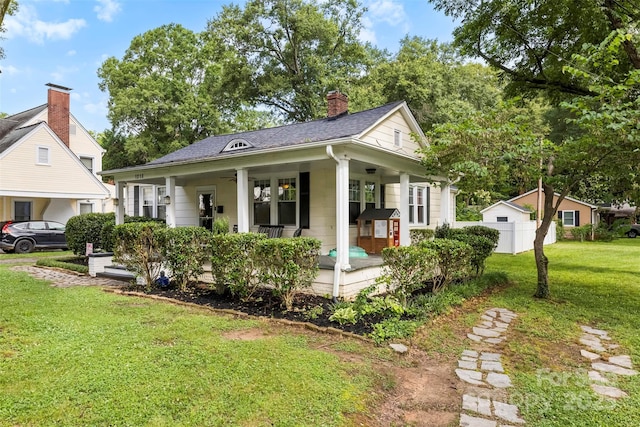 1210 Jackson Rd, Gastonia, NC 28052 - view of front of property featuring a porch and a chimney