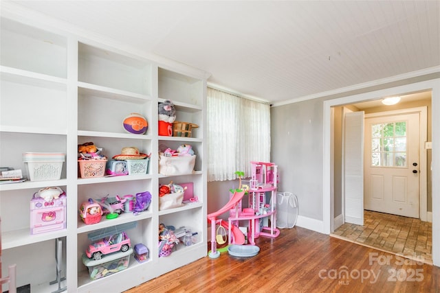 904 Venus St, Kannapolis, NC 28083 - game room featuring baseboards and wood finished floors