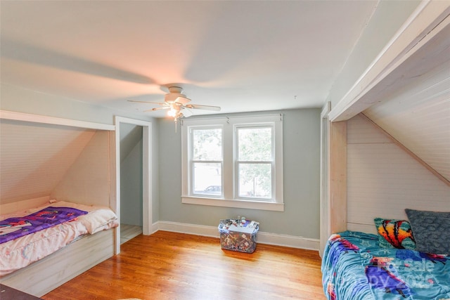 904 Venus St, Kannapolis, NC 28083 - bedroom featuring light wood finished floors, ceiling fan, and vaulted ceiling