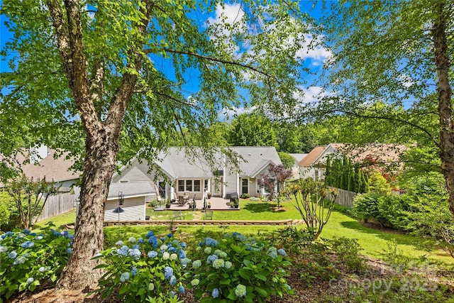4313 Wynborough Ln, Charlotte, NC 28269 - back of property featuring a patio area