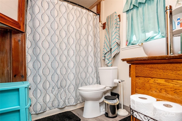 47 Campground Rd, Asheville, NC 28805 - full bathroom featuring toilet and a shower with shower curtain