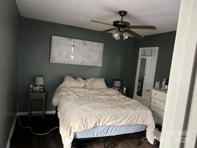 1250 Landsdowne Dr, Conover, NC 28613 - bedroom featuring a ceiling fan and wood finished floors