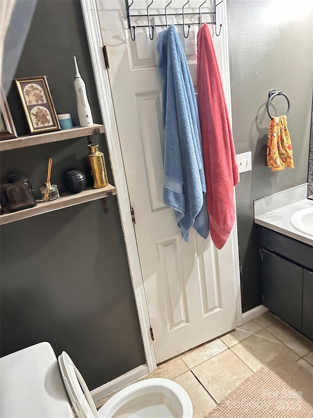 1250 Landsdowne Dr, Conover, NC 28613 - bathroom featuring vanity and tile patterned flooring